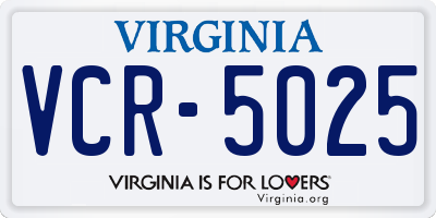 VA license plate VCR5025