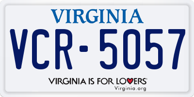 VA license plate VCR5057