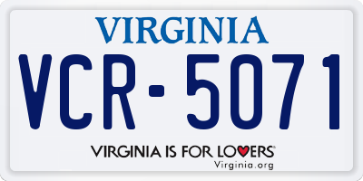 VA license plate VCR5071