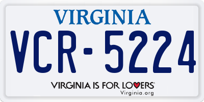 VA license plate VCR5224
