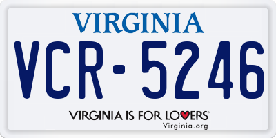 VA license plate VCR5246