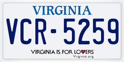 VA license plate VCR5259