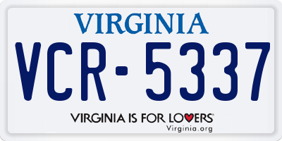 VA license plate VCR5337