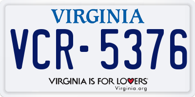 VA license plate VCR5376