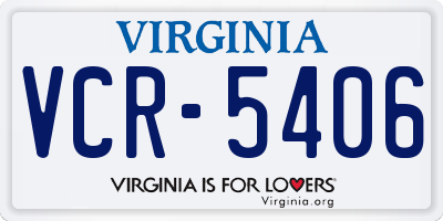 VA license plate VCR5406