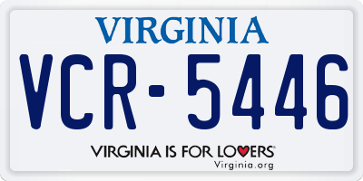 VA license plate VCR5446