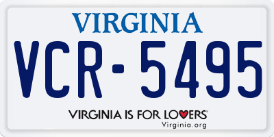 VA license plate VCR5495