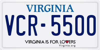 VA license plate VCR5500