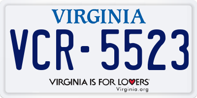 VA license plate VCR5523
