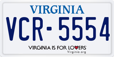 VA license plate VCR5554