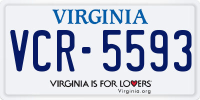VA license plate VCR5593