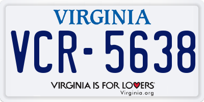 VA license plate VCR5638