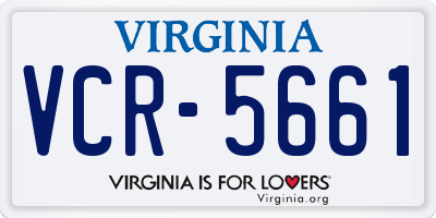 VA license plate VCR5661