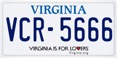 VA license plate VCR5666