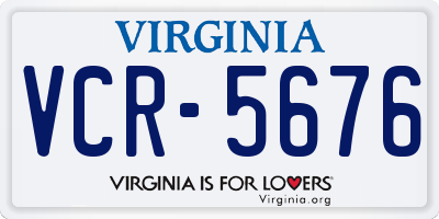 VA license plate VCR5676