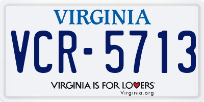 VA license plate VCR5713
