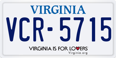 VA license plate VCR5715