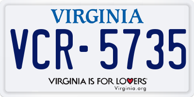 VA license plate VCR5735