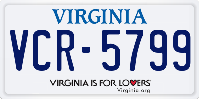 VA license plate VCR5799
