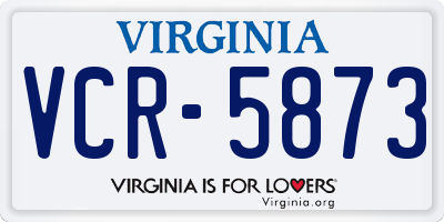VA license plate VCR5873