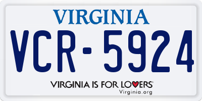 VA license plate VCR5924