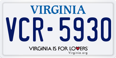 VA license plate VCR5930