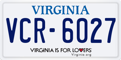 VA license plate VCR6027