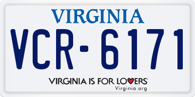 VA license plate VCR6171