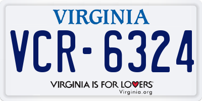 VA license plate VCR6324