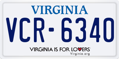 VA license plate VCR6340