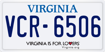 VA license plate VCR6506