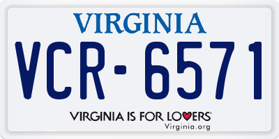 VA license plate VCR6571