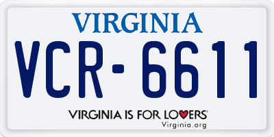 VA license plate VCR6611