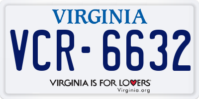 VA license plate VCR6632