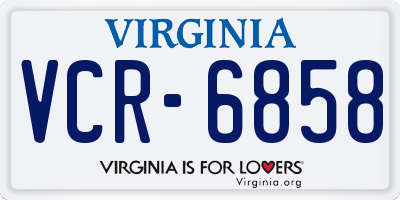 VA license plate VCR6858