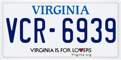 VA license plate VCR6939