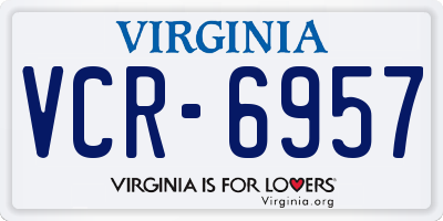 VA license plate VCR6957
