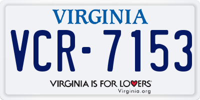 VA license plate VCR7153