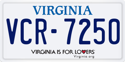 VA license plate VCR7250