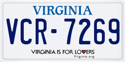 VA license plate VCR7269