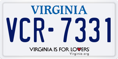 VA license plate VCR7331