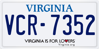VA license plate VCR7352