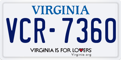 VA license plate VCR7360