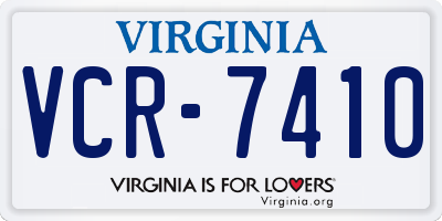 VA license plate VCR7410