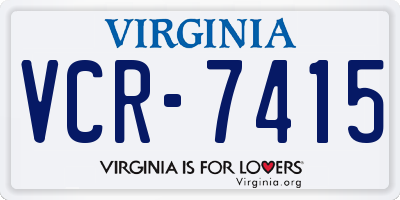 VA license plate VCR7415