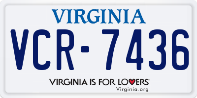 VA license plate VCR7436