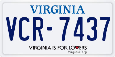 VA license plate VCR7437