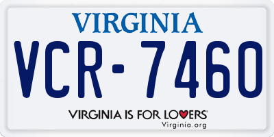 VA license plate VCR7460
