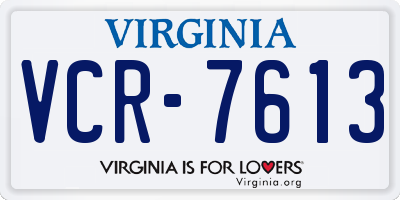 VA license plate VCR7613