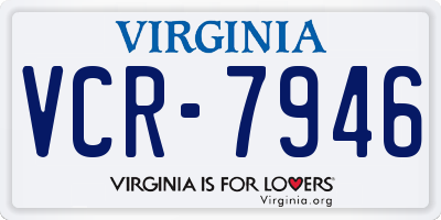 VA license plate VCR7946